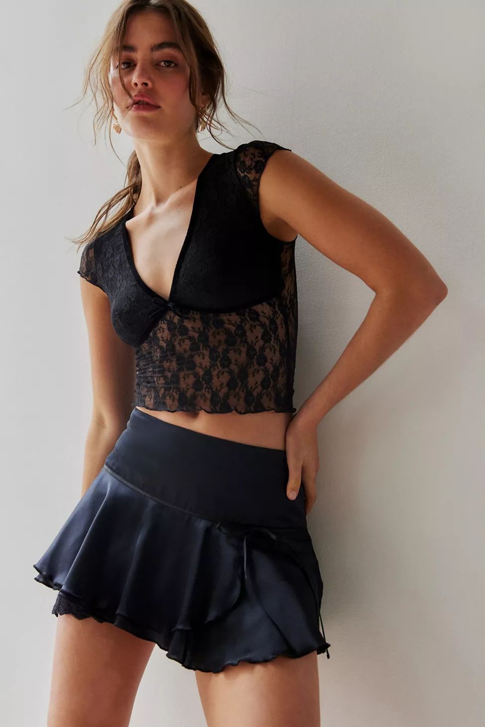 Kimchi Blue Madison Semi-Sheer Lace Blouse | Urban Outfitters (US and RoW)