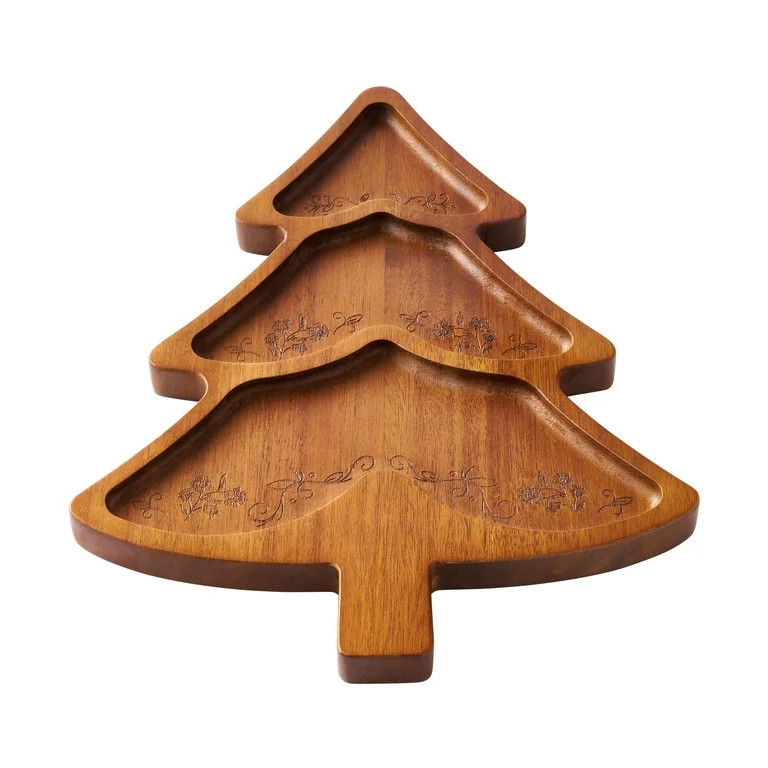 The Pioneer Woman Acacia Wood Christmas Tree Serving Board - Walmart.com | Walmart (US)