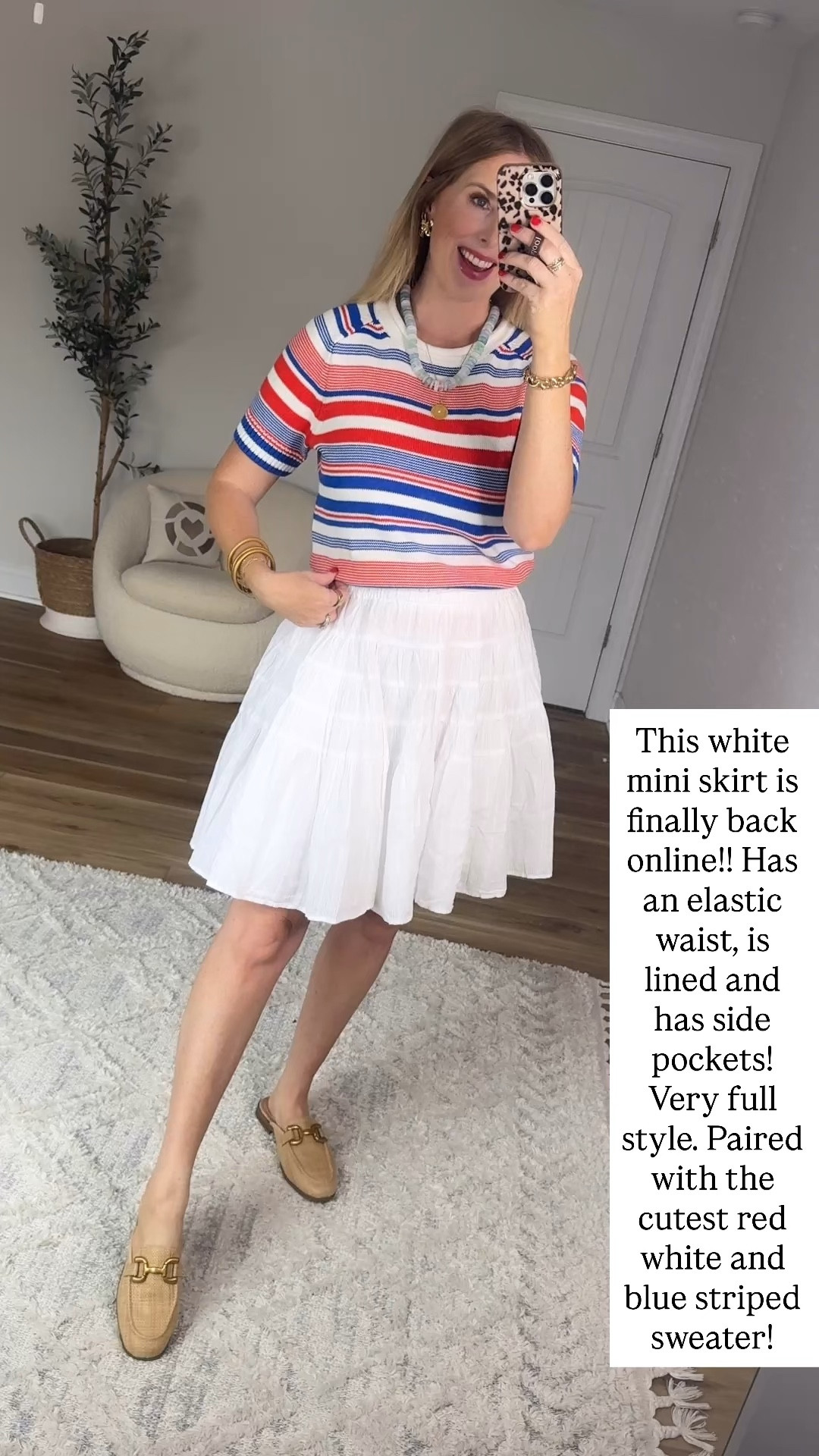 Walmart try on, red white and blue striped sweater, white skirt

#LTKootd #LTKmomlife
