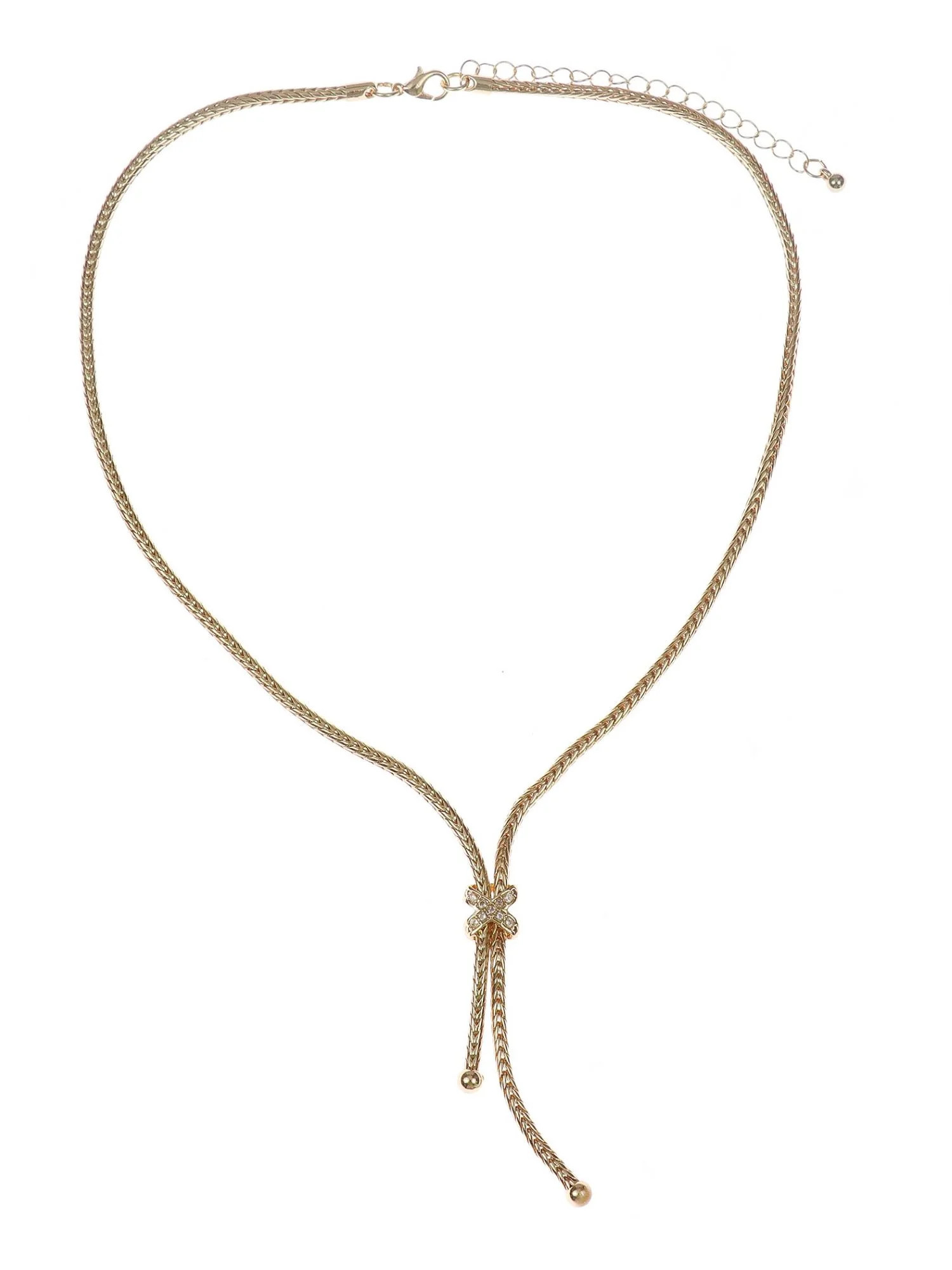Time and Tru Gold Y Lariat Necklace with Stone (Women's) | Walmart (US)