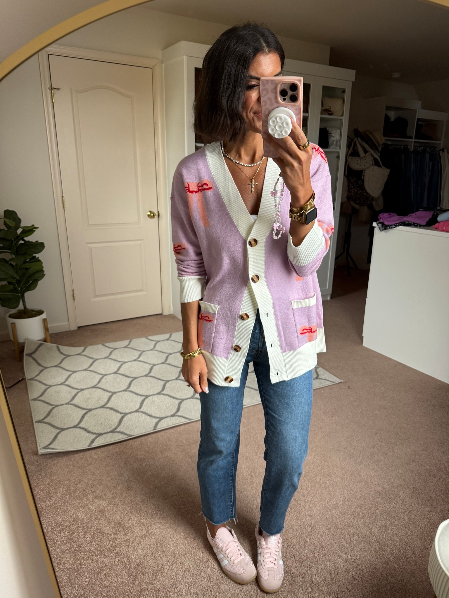 Size small in cardigan size up if in between in Levi jeans 

#LTKSeasonal