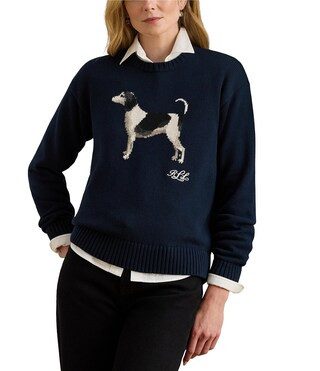 Lauren Ralph Lauren Intarsia-Knit Dog Sweater | Dillard's | Dillard's