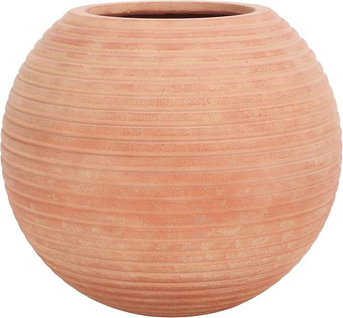 SAFAVIEH Outdoor Collection Mora Terracotta Finconstone Cement Round Planter Pot (Fully Assembled... | Amazon (US)