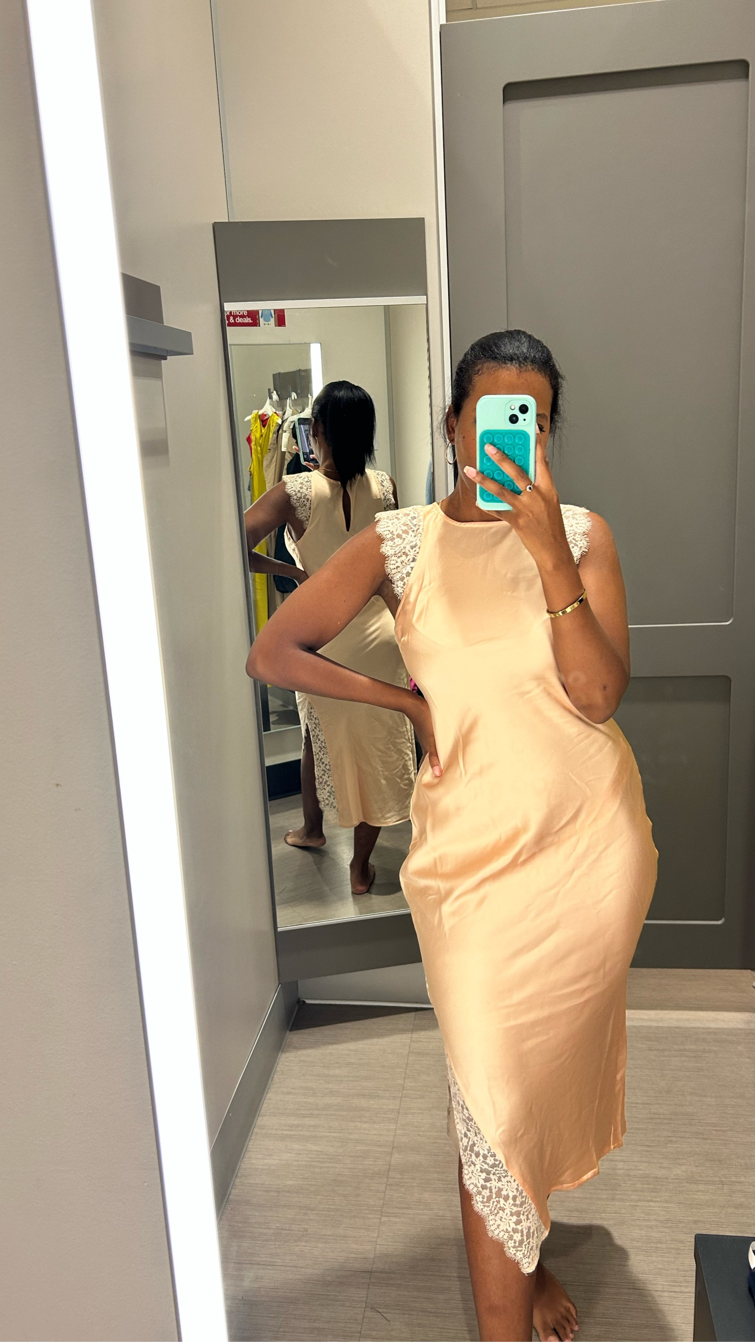 Light pink wedding guest dress with lace details 😍 

#LTKFindsUnder50 #LTKWedding #LTKStyleTip