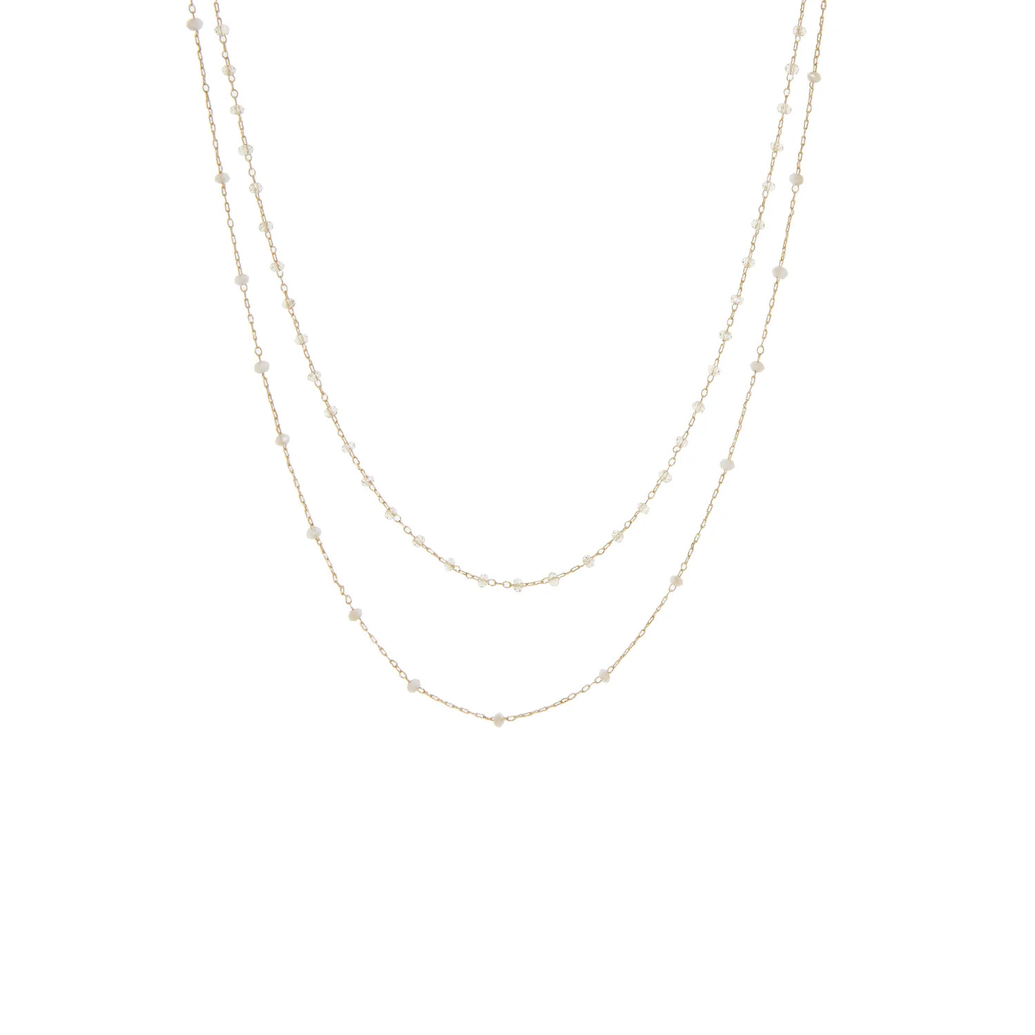 layered crystal necklace | Marlyn Schiff