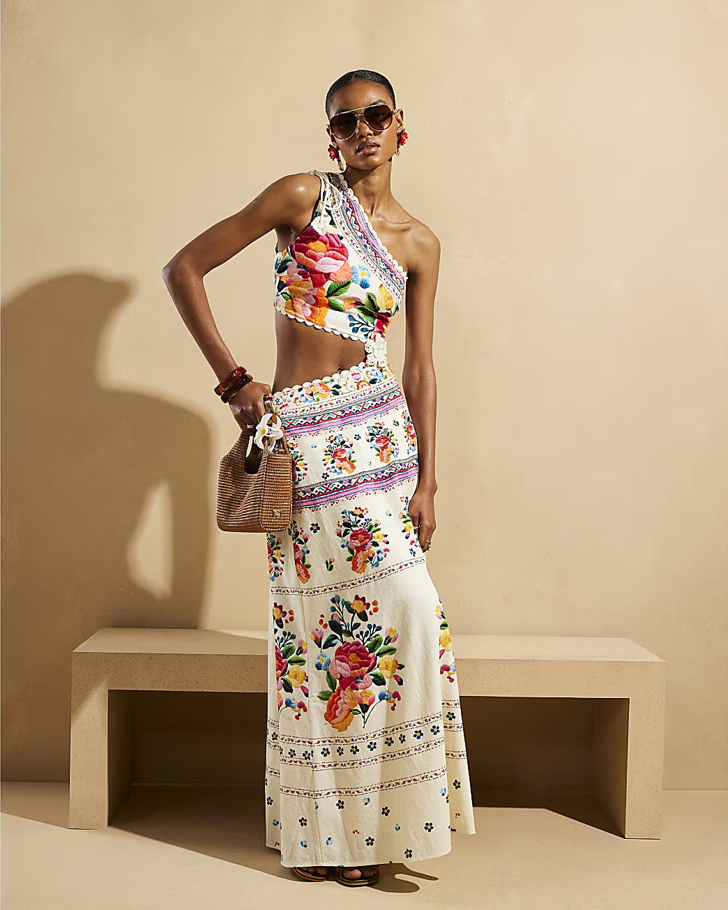 white del maar floral beach maxi dress Confête