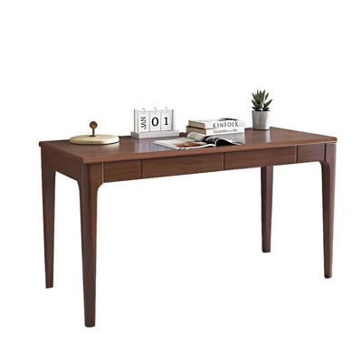 KTMBDW Solid Wood Writing Desk - Home Office Workbench Desk with Drawer, Laptop Computer Work Study Table, Walnut | Target