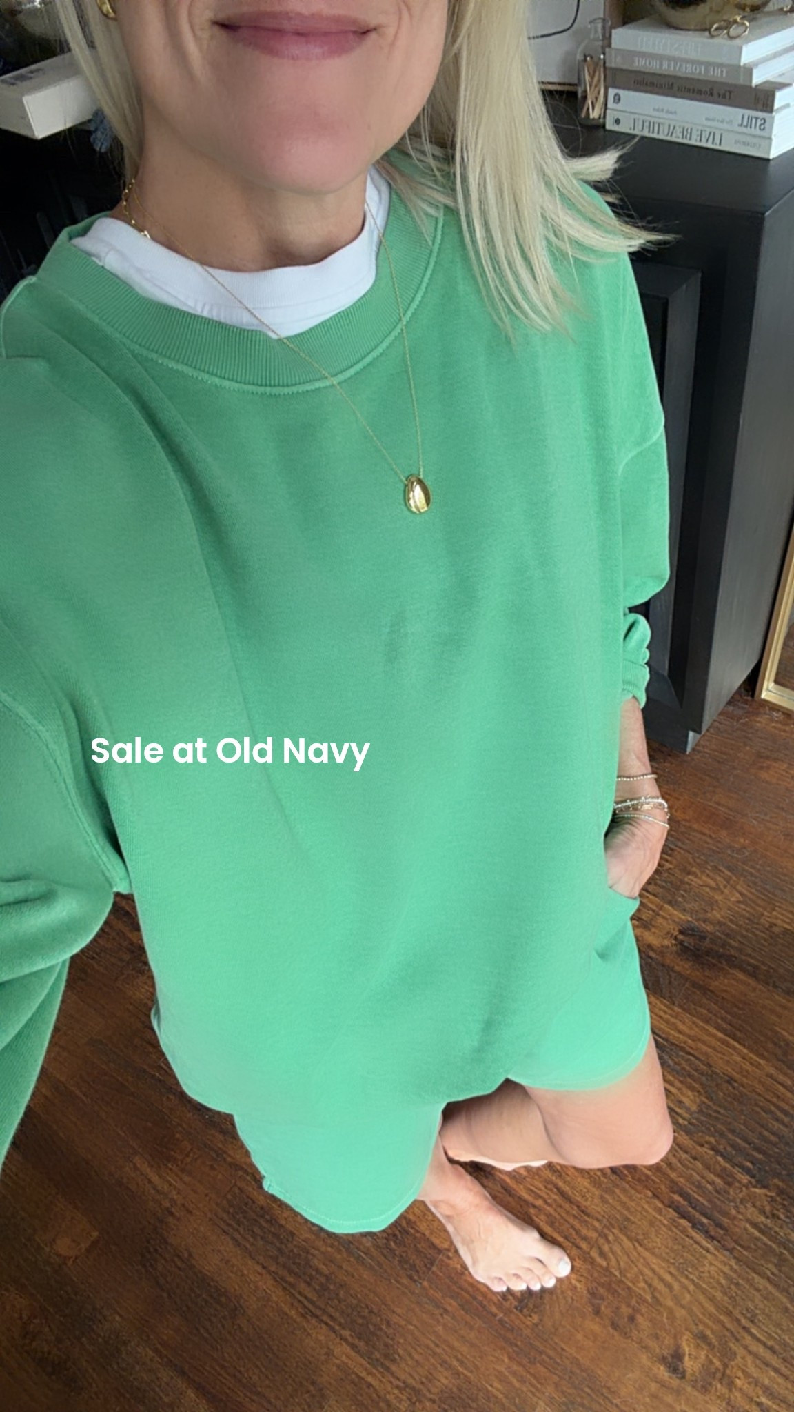 Remember when I shared with you this awesome green sweatshirt and the sweatpants? Which I still love and where… Now they have these shorts version in the sweatsuit material. And they are currently 30% off in $17! 

Fit on all is true to size ￼

#LTKSaleAlert #LTKOver40 #LTKdayinmylife
