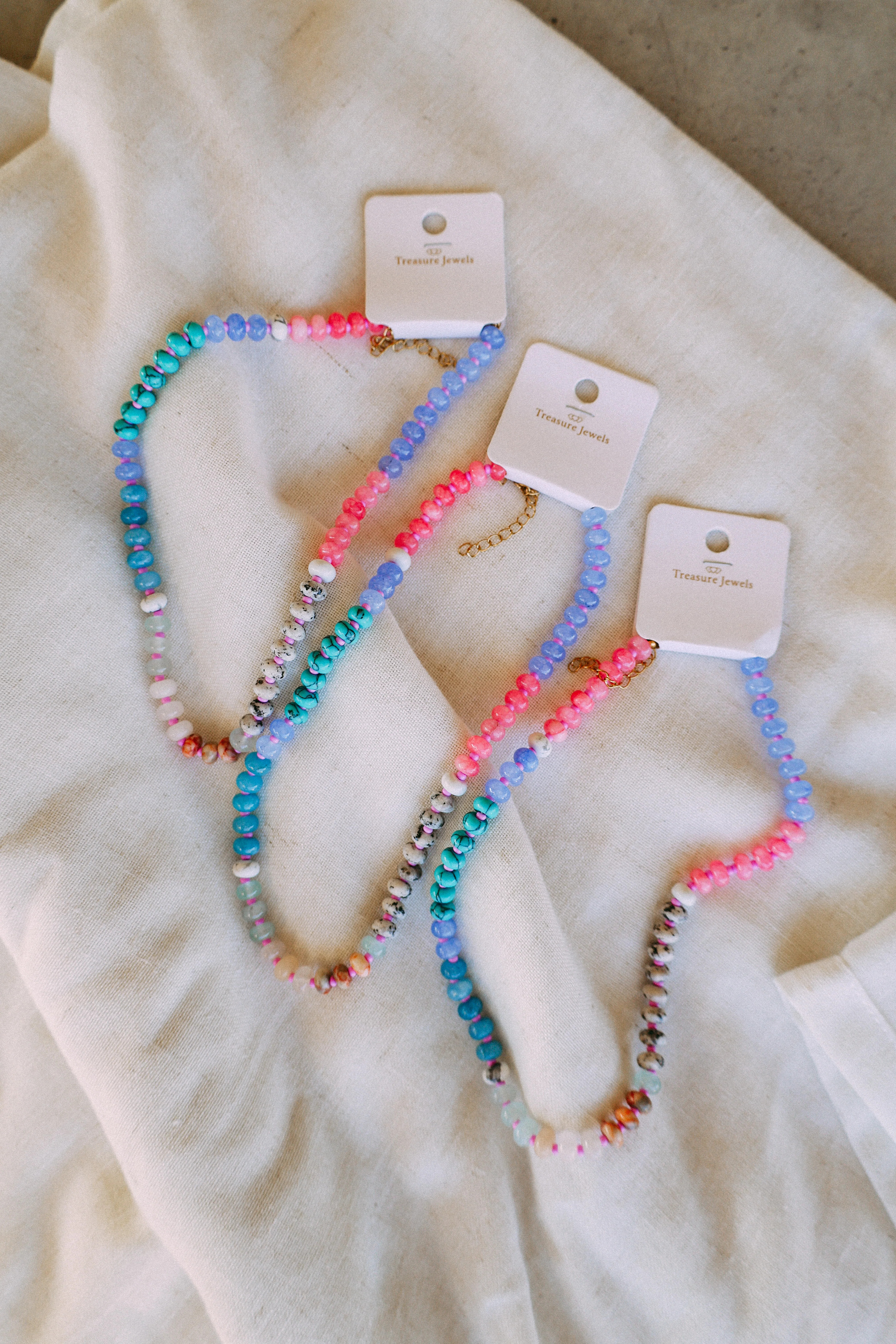 cotton candy gemstone necklace | Etta & East