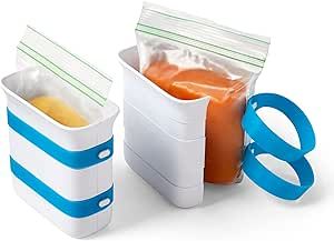 YouCopia FreezeUp Freezer Food Block Maker, 2 Cup, 2-Pack, Meal Prep Bag Container to Freeze Left... | Amazon (US)