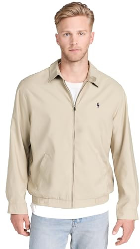 POLO RALPH LAUREN Men's Bi-Swing Windbreaker Jacket, Khaki Uniform, XXL | Amazon (US)