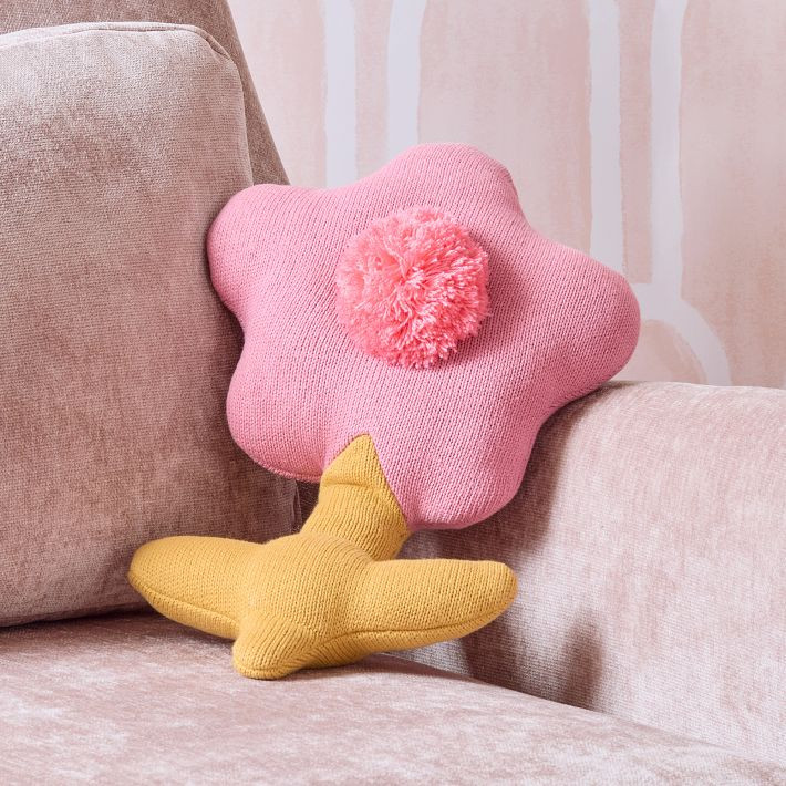 Knitted Flower Pillow | West Elm (US)