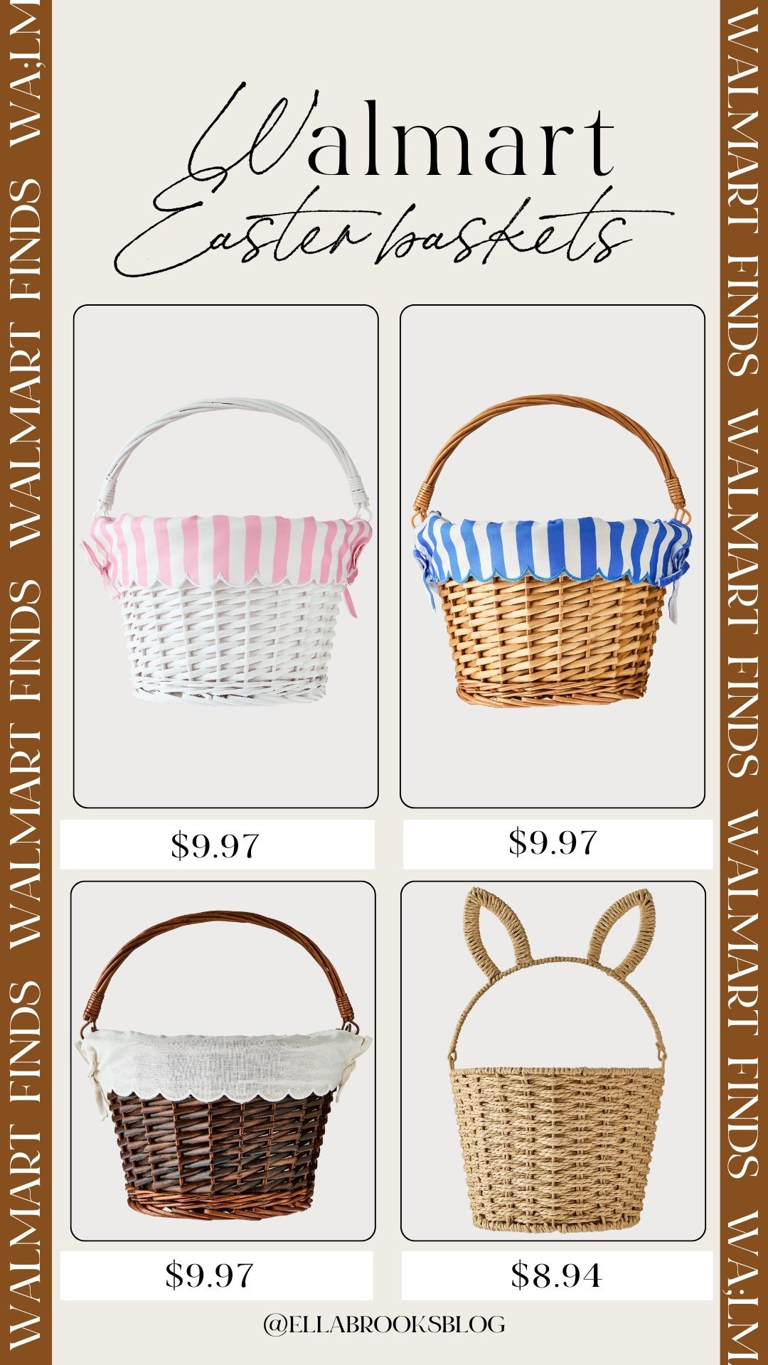 Walmart Easter baskets under $10!

Easter basket, Easter gift, woven basket, bunny basket

#LTKSeasonal #LTKKids