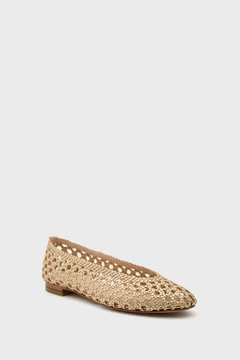 Champagne Woven Nina Flats | Tuckernuck (US)