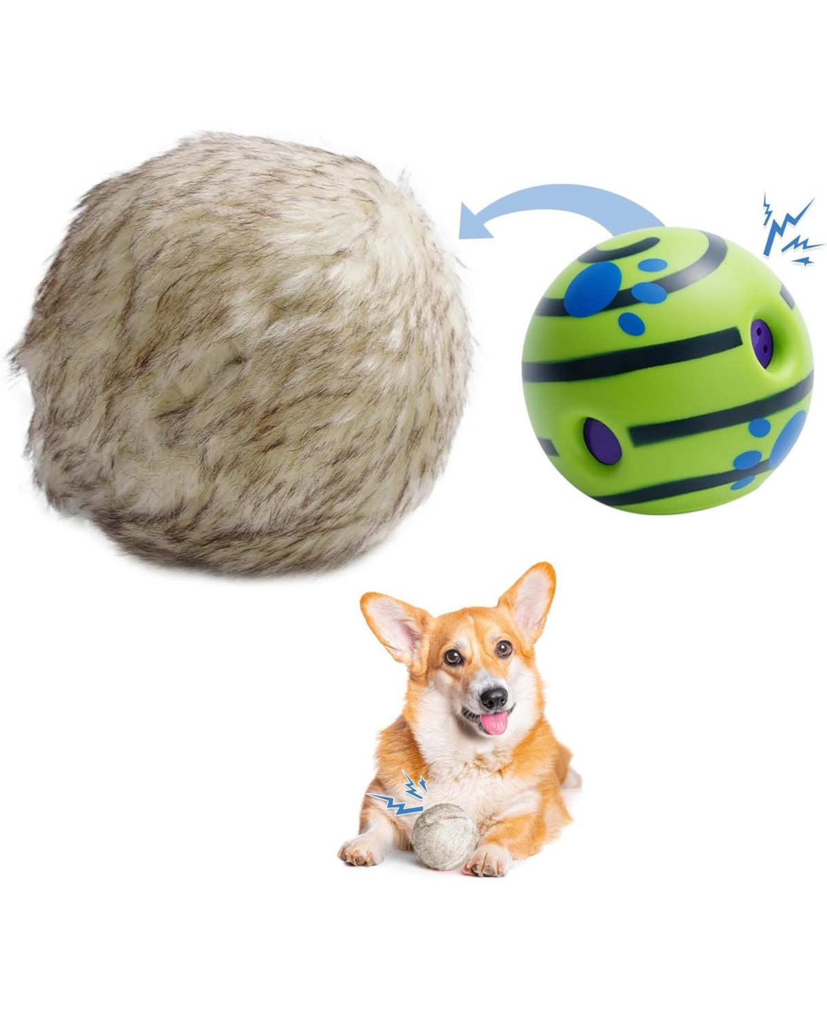 Nocciola Wobble Giggle Ball for Dogs,Christmas gift,Interactive Dog Toys for Boredom, Squeaky Ball Dog Toys | Macy's