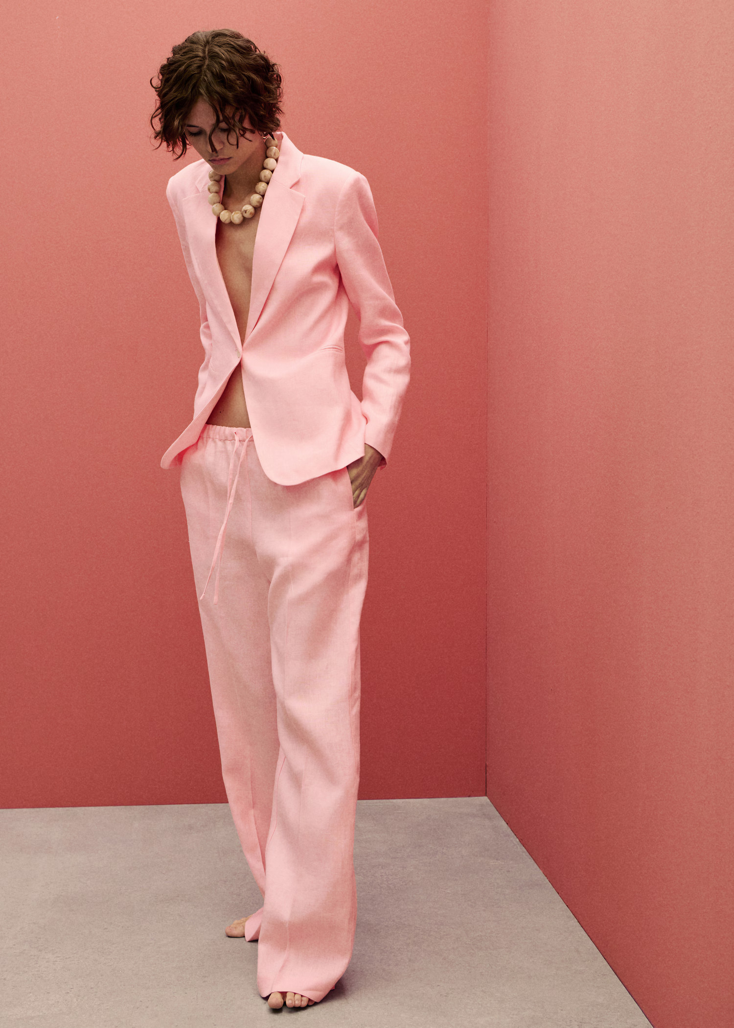 Linen suit jacket - Women | MANGO United Kingdom | MANGO (UK)