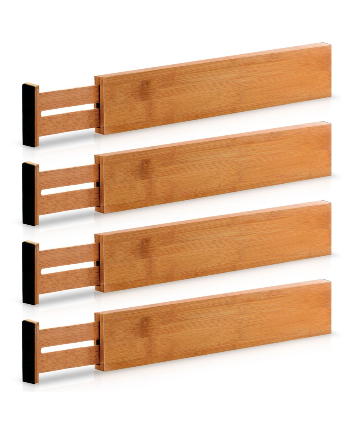 Bamboo Adjustable Drawer Dividers Organizers, Set of 4 | Macys (US)