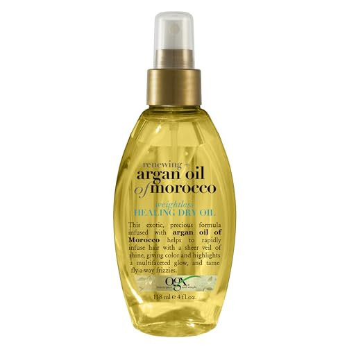 OGX Renewing + Argan Oil of Morocco Weightless Healing Dry Oil Spray, Lightweight Hair Oil Mist for Split Ends, Frizzy Hair and Flyaways, Paraben & Sulfated-Surfactants Free, 4 Fl Oz | Amazon (US)