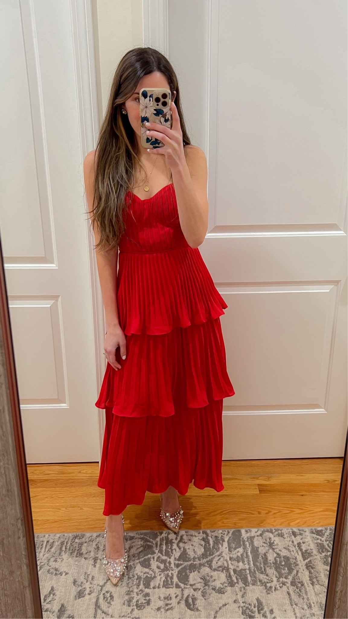 Lulus dress on sale ; lulus wedding guest dress ; red dress ; evening gown ; black tie wedding ; formal event dress ; embellished heels 

#LTKwedding #LTKSeasonal #LTKsalealert