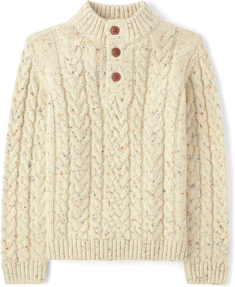 Gymboree Boys and Toddler Mock Neck Cable Knit Sweater | Amazon (US)