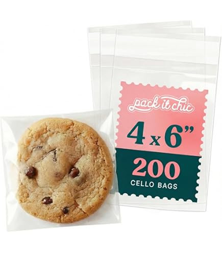Labeol Clear Cellophane Bags,20Packs 12x18 Inch Gift Wrap | Amazon (US)