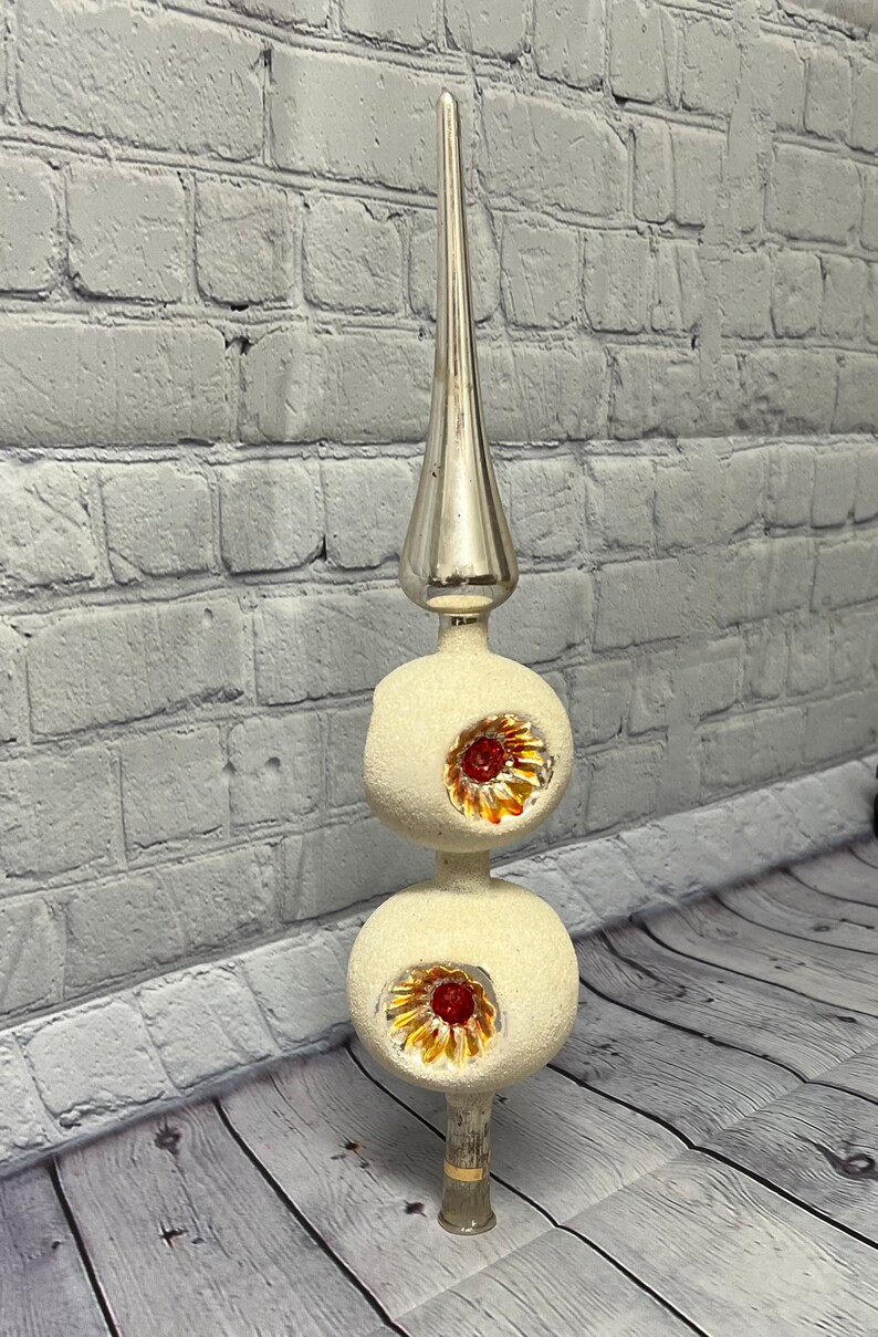 Vintage Mercury Glass Christmas Tree Topper Made in Germany - Etsy | Etsy (US)