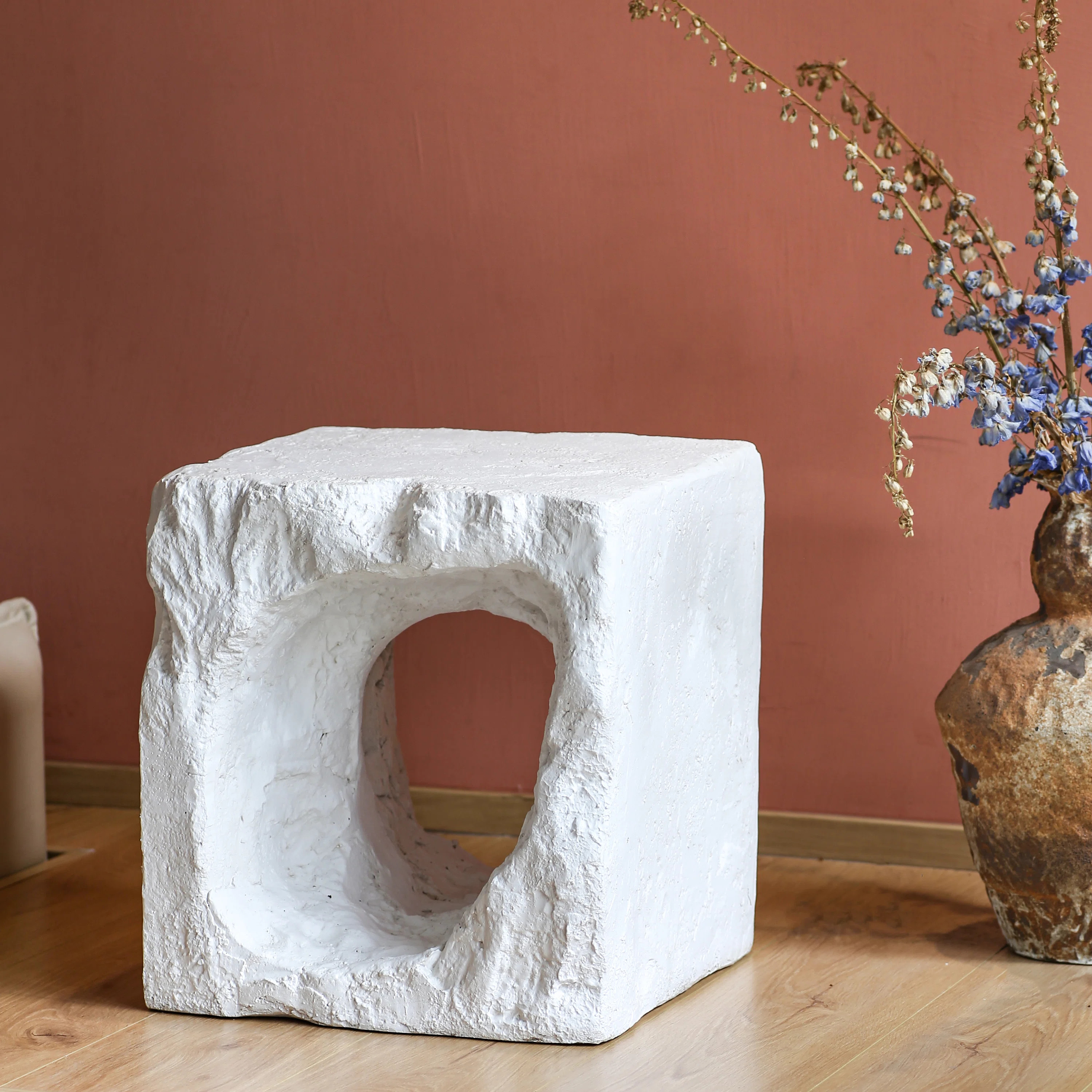 Chalamet Patio Karst-Inspired Magnesium Oxide Side Table | Wayfair North America