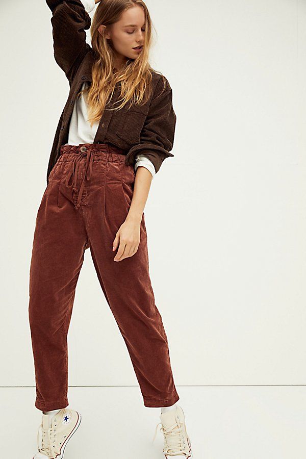 Margate Cord Trouser by Free People, Gingerbread Tea, M | Free People (Global - UK&FR Excluded)