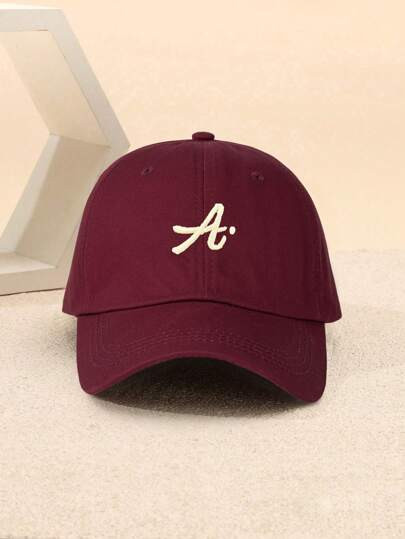 1pc Women's Embroidered Big Letter A Baseball Cap, Outdoor Adjustable Sun Protection Casual Hat F... | SHEIN
