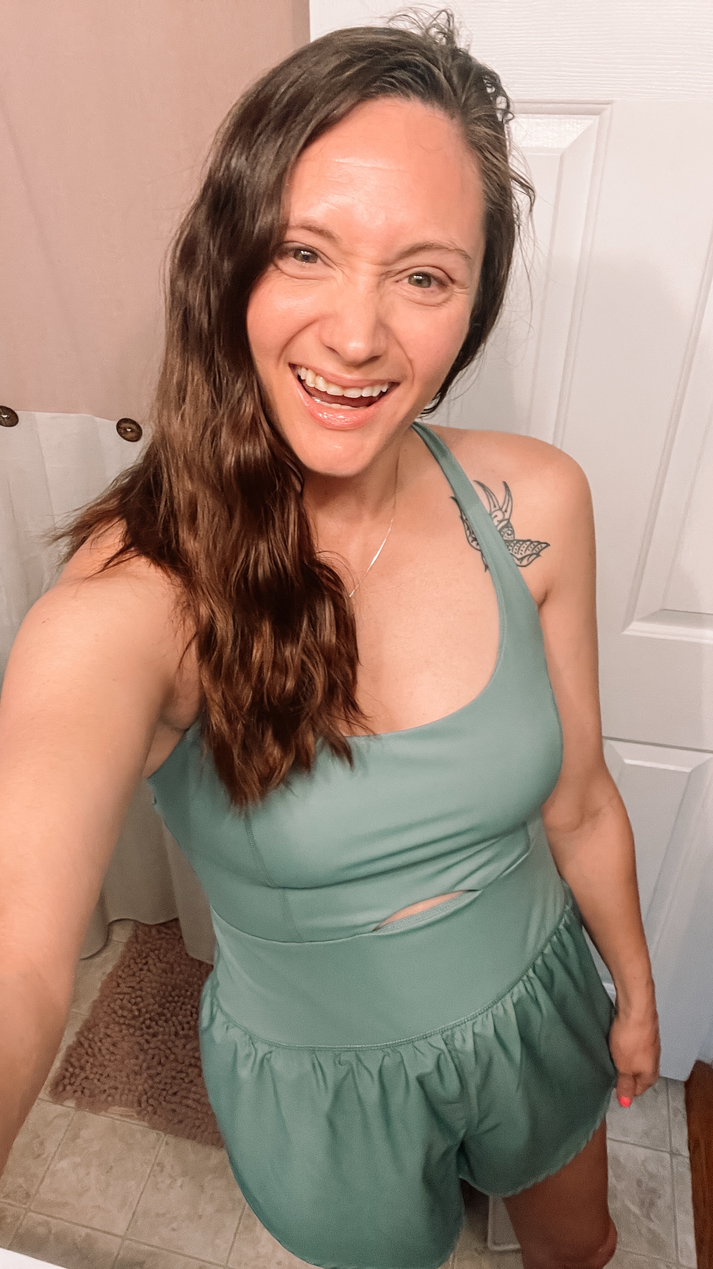 Another Amazon athleisure win for summer 🙌🏻
This romper is seriously the cutest—lightweight, comfy, and perfect for everything from errands to lounging to coffee runs with a toddler in tow ☕️💁🏻‍♀️
Comes in a bunch of colors and fits like a dream!

💚 Wearing size medium
💚 color: grey blue 
💚 Add to cart ASAP

#LTKStyleTip #LTKFindsUnder50 #LTKActive