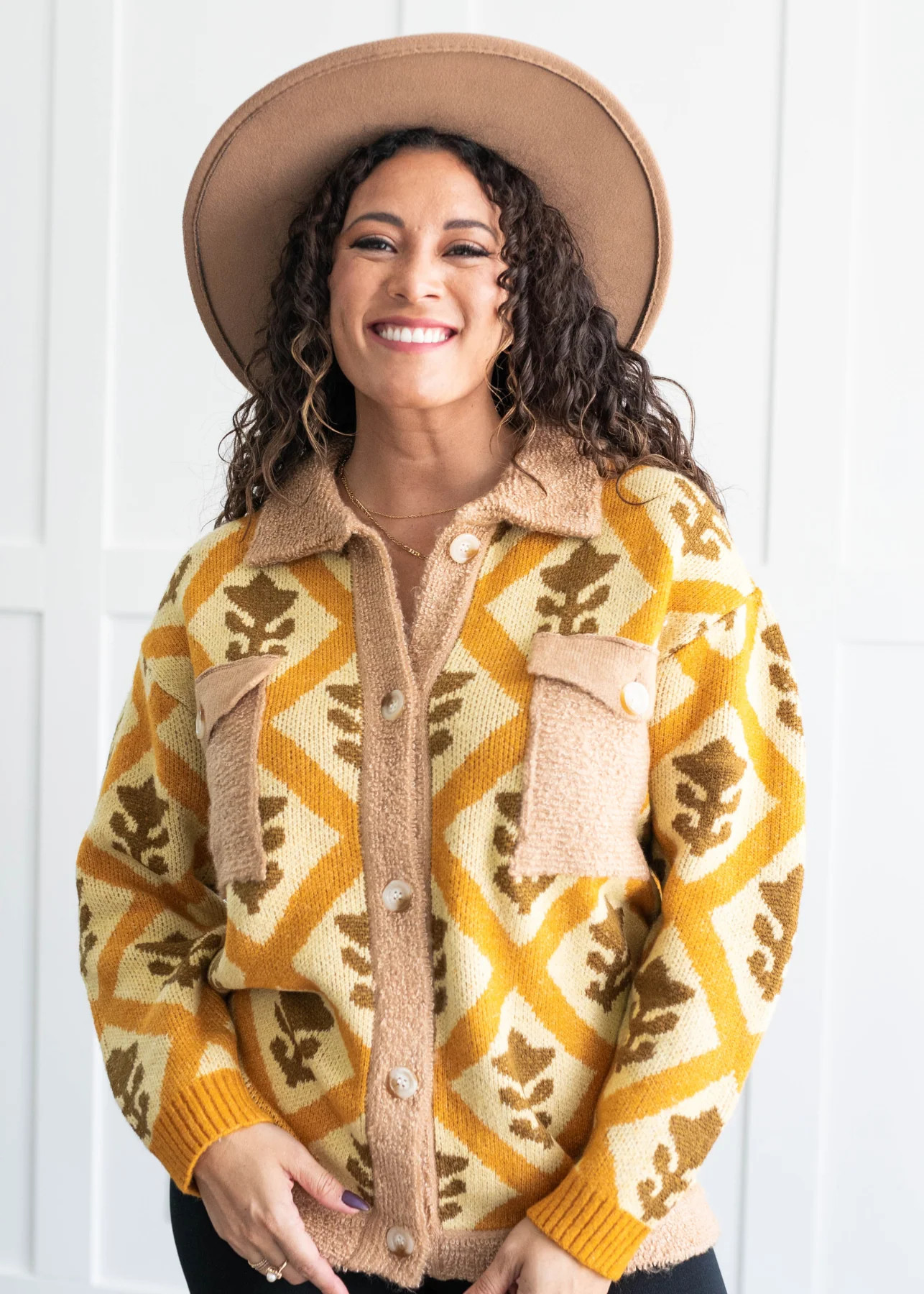 Laurie Camel Cardigan | My Sister's Closet Boutique