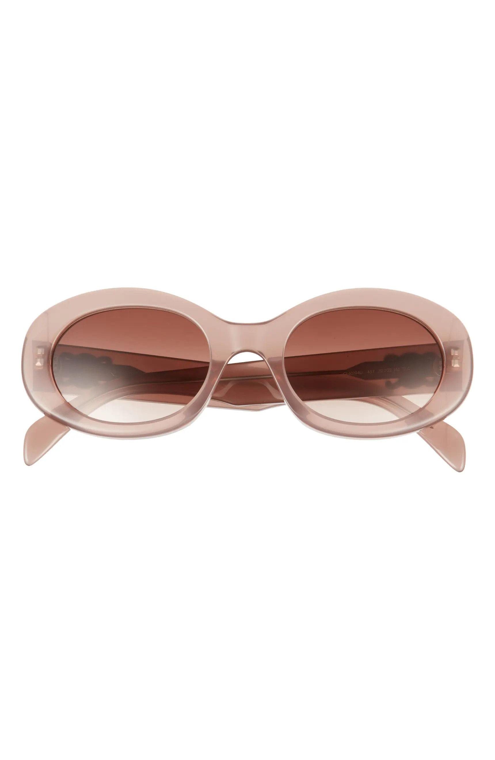 Triomphe 52mm Oval Sunglasses | Nordstrom