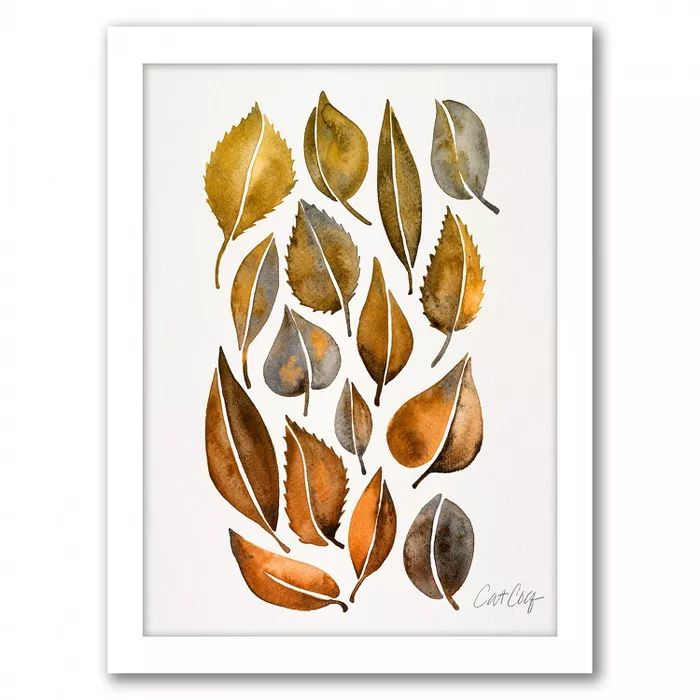 Rusy Fall Leaves by Cat Coquillette Framed Print Wall Art - Americanflat | Target