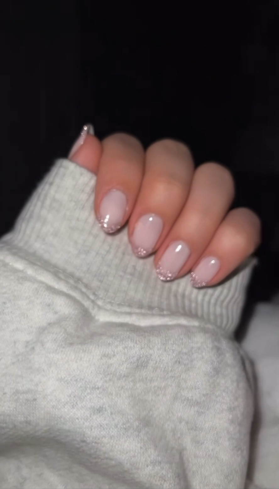 A gel polish manicure I did, using reflective glitter polish & a neutral base! 

#LTKFind #LTKGiftGuide #LTKbeauty