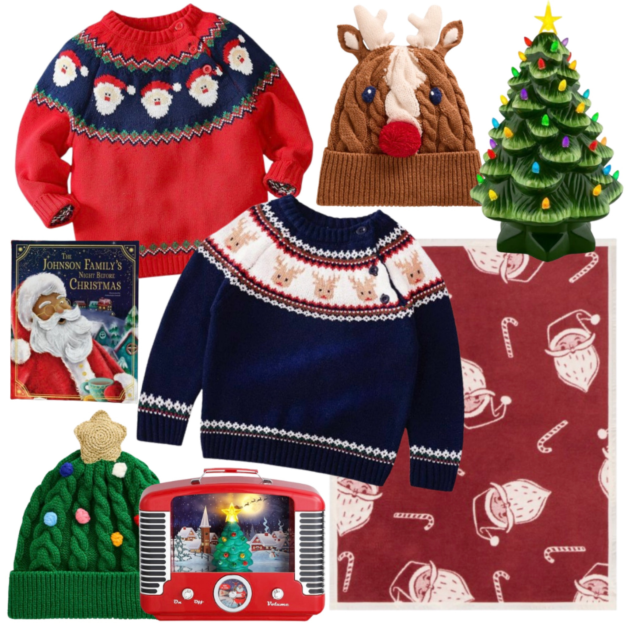 Christmas is coming! I love a little vintage Christmas feel — makes me so nostalgic for visiting my great-grandparents at Christmas and all their decor! 

Two products we absolutely LOVE — these fair isle style sweaters from Amazon (you won’t believe the price, and the quality is great!). And the Mr. Christmas radio is a beloved piece that we bring out for the holiday season — my kids have so much fun playing with ours! 

#LTKHome #LTKHoliday #LTKKids