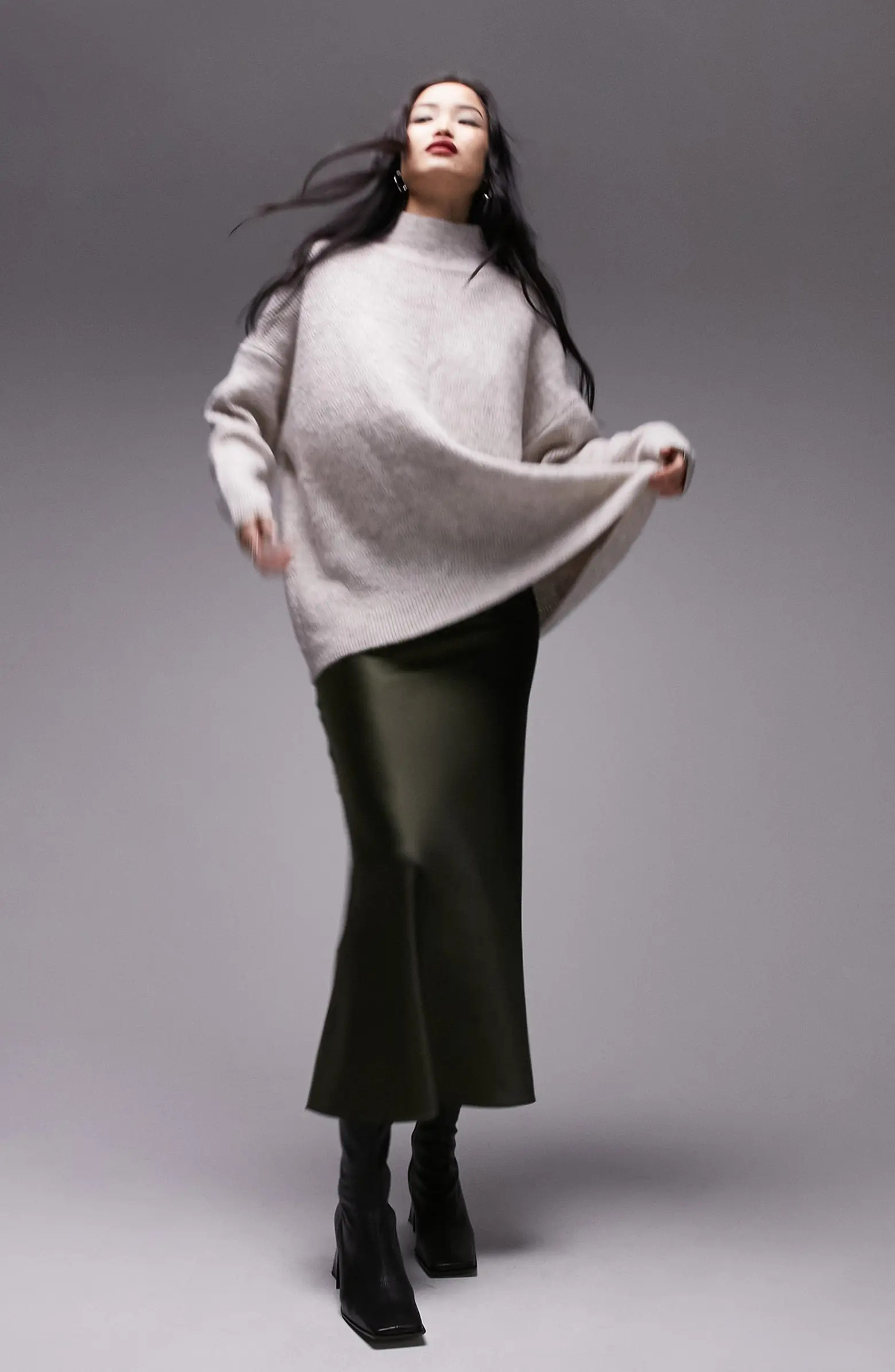 Oversize Mock Neck Sweater | Nordstrom