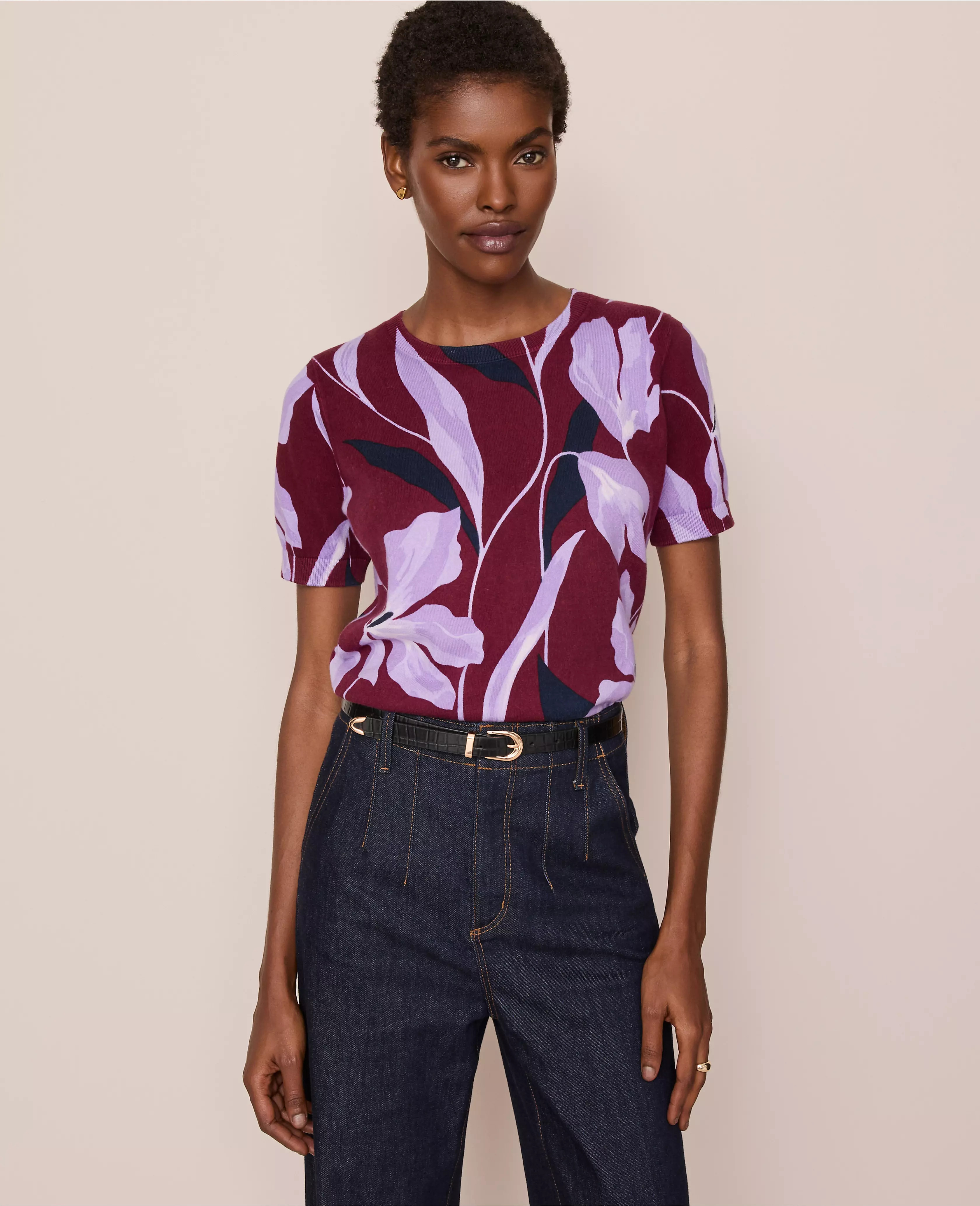 Floral Sweater Tee | Ann Taylor
