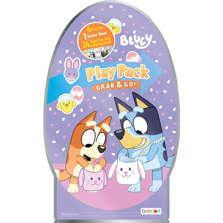 Bluey Easter Activity Play Pack with Coloring Book and Mini Crayons, Paperback by Bendon | Walmart (US)