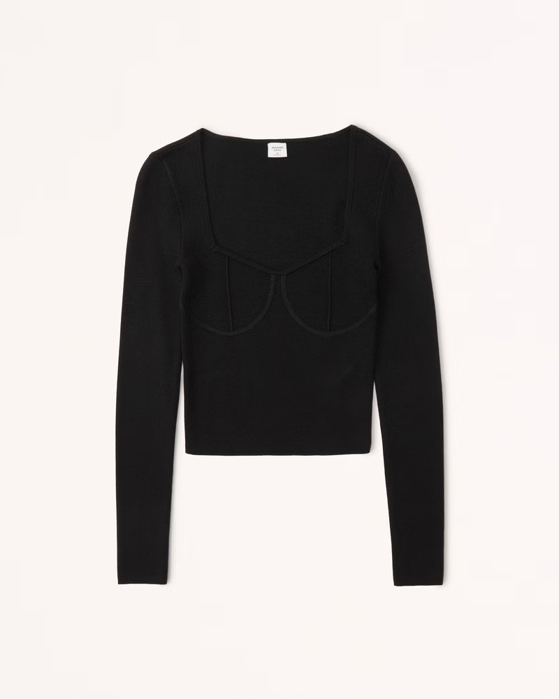 Corset Slim Sweater Top | Abercrombie & Fitch (US)