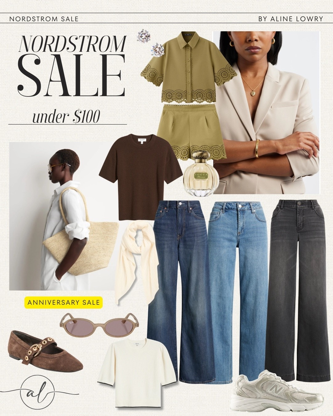Nordstrom Anniversary Sale - under $100 
Denim pants, jeans, tops, shoes, glasses, sets

#LTKU #LTKSeasonal #LTKootd
