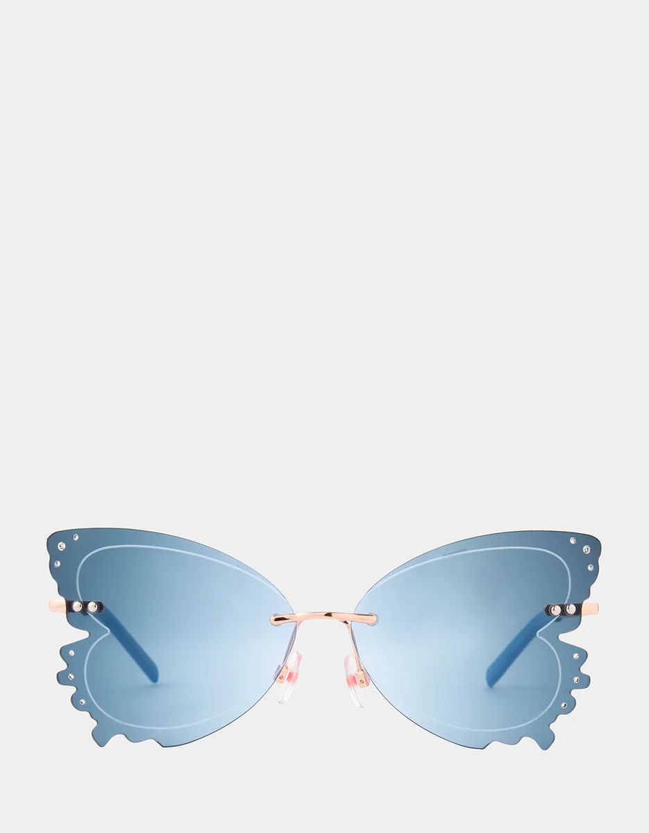 TAKE FLIGHT SUNGLASSES BLUE | Betsey Johnson