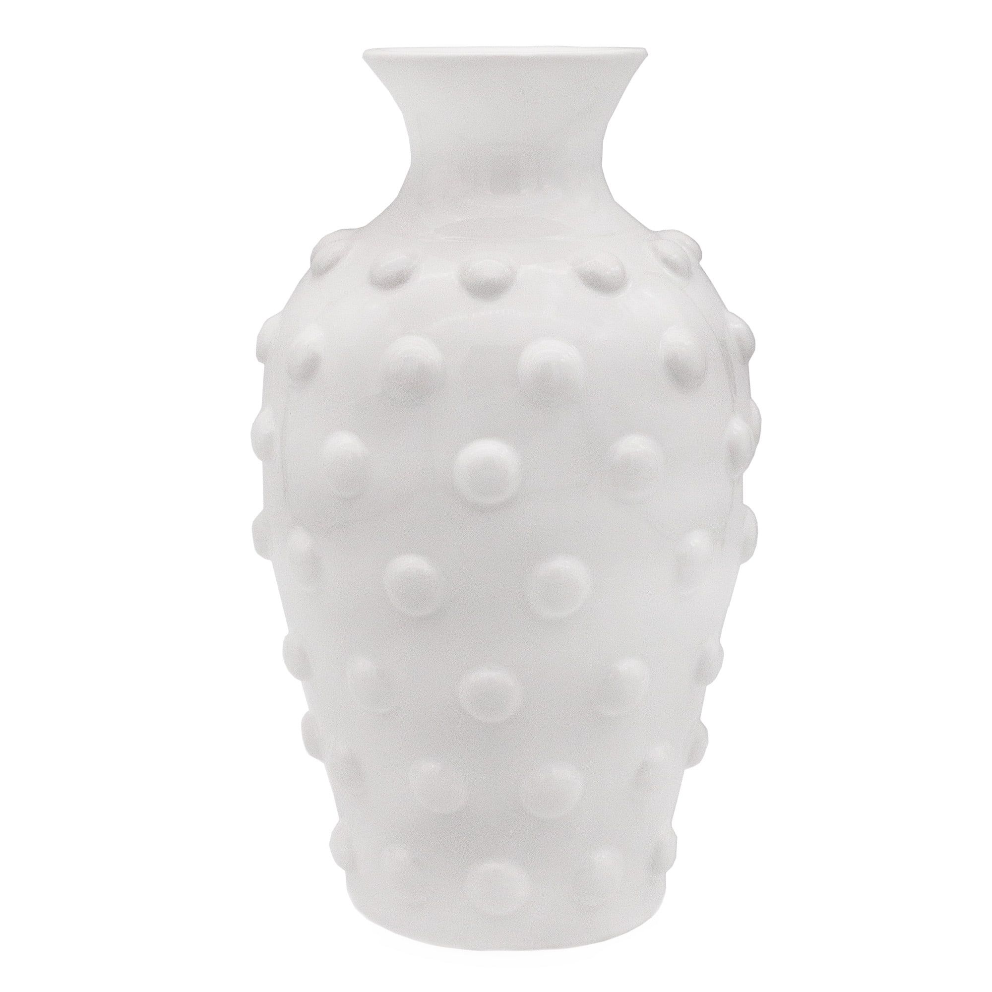 AuldHome Old-Fashioned White Hobnail Vase; Vintage Decor for Home, Office, Events - Walmart.com | Walmart (US)