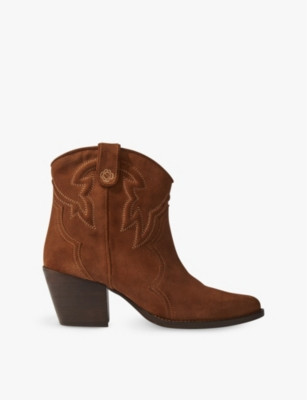 Western heeled suede ankle boots | Selfridges