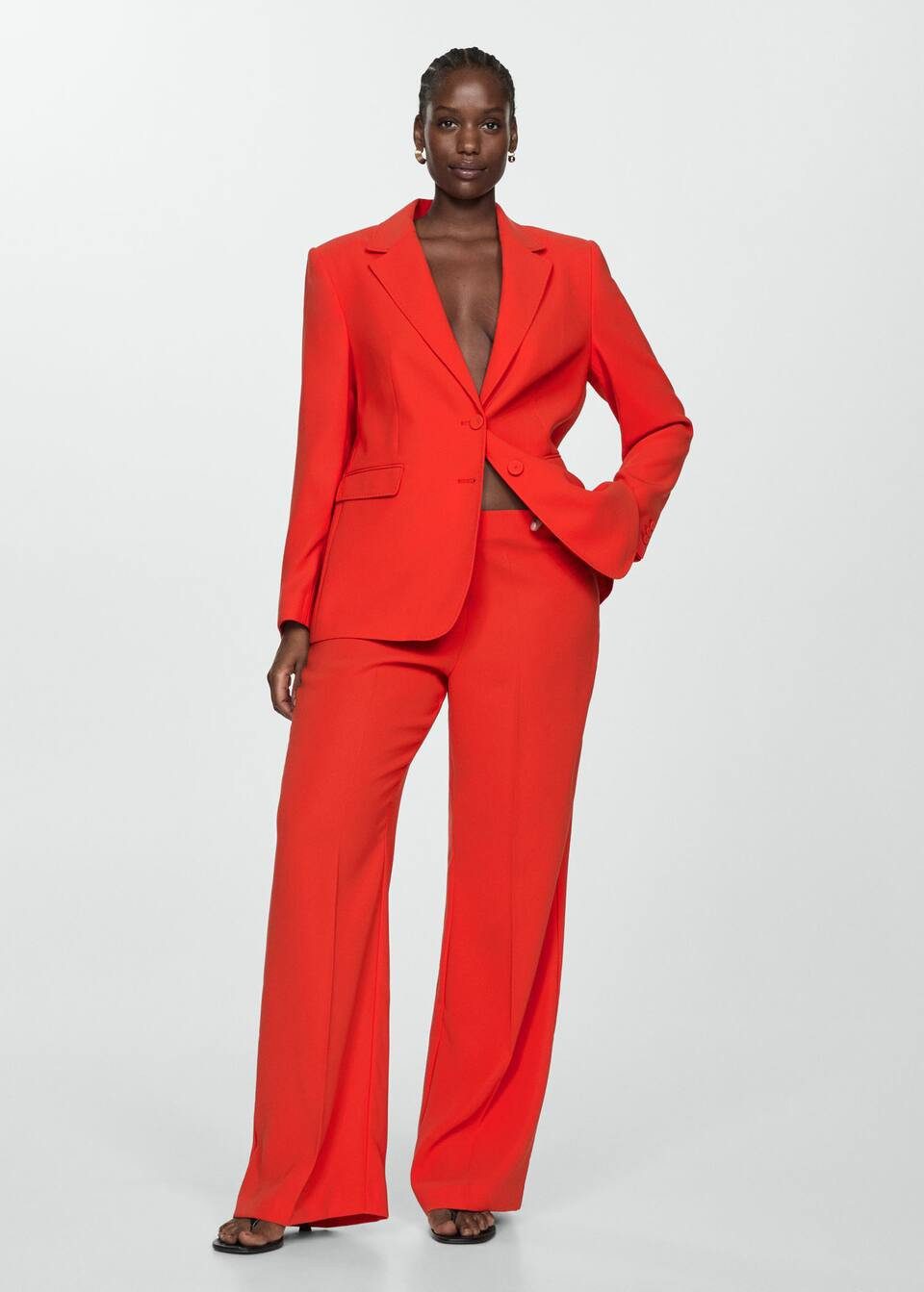 Wideleg pants with belt -  Women | Mango USA | MANGO (US)