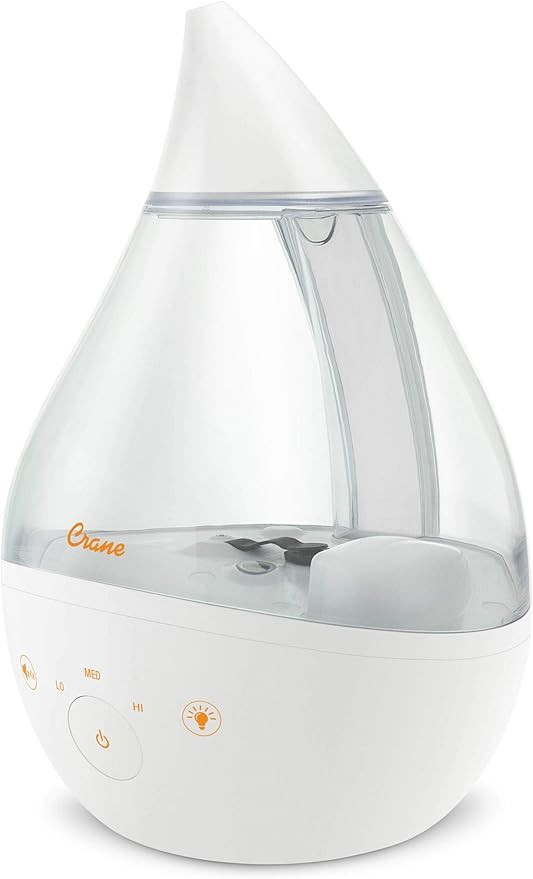 Crane White Drop 4 in 1 Ultrasonic Cool Mist Top Fill Humidifier with Sound Machine, 1 Gallon Tan... | Amazon (US)