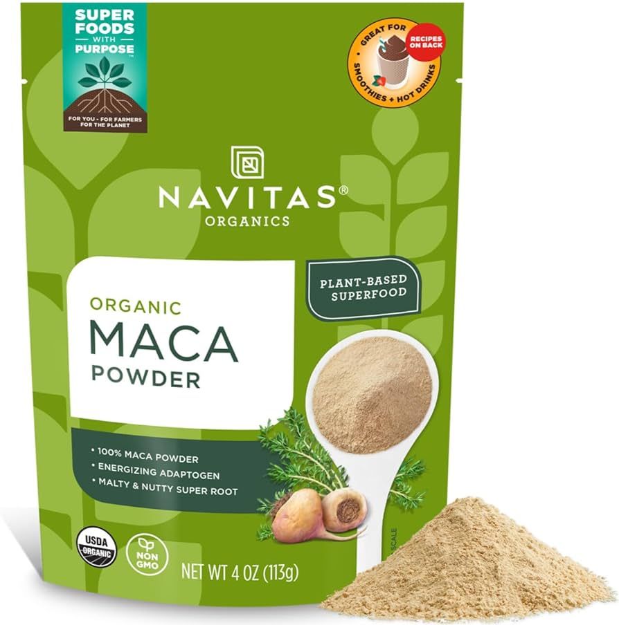 Navitas Organics Maca Powder, 4 oz. Bag, 23 Servings — Organic, Non-GMO, Low Temp-Dried, Gluten... | Amazon (US)