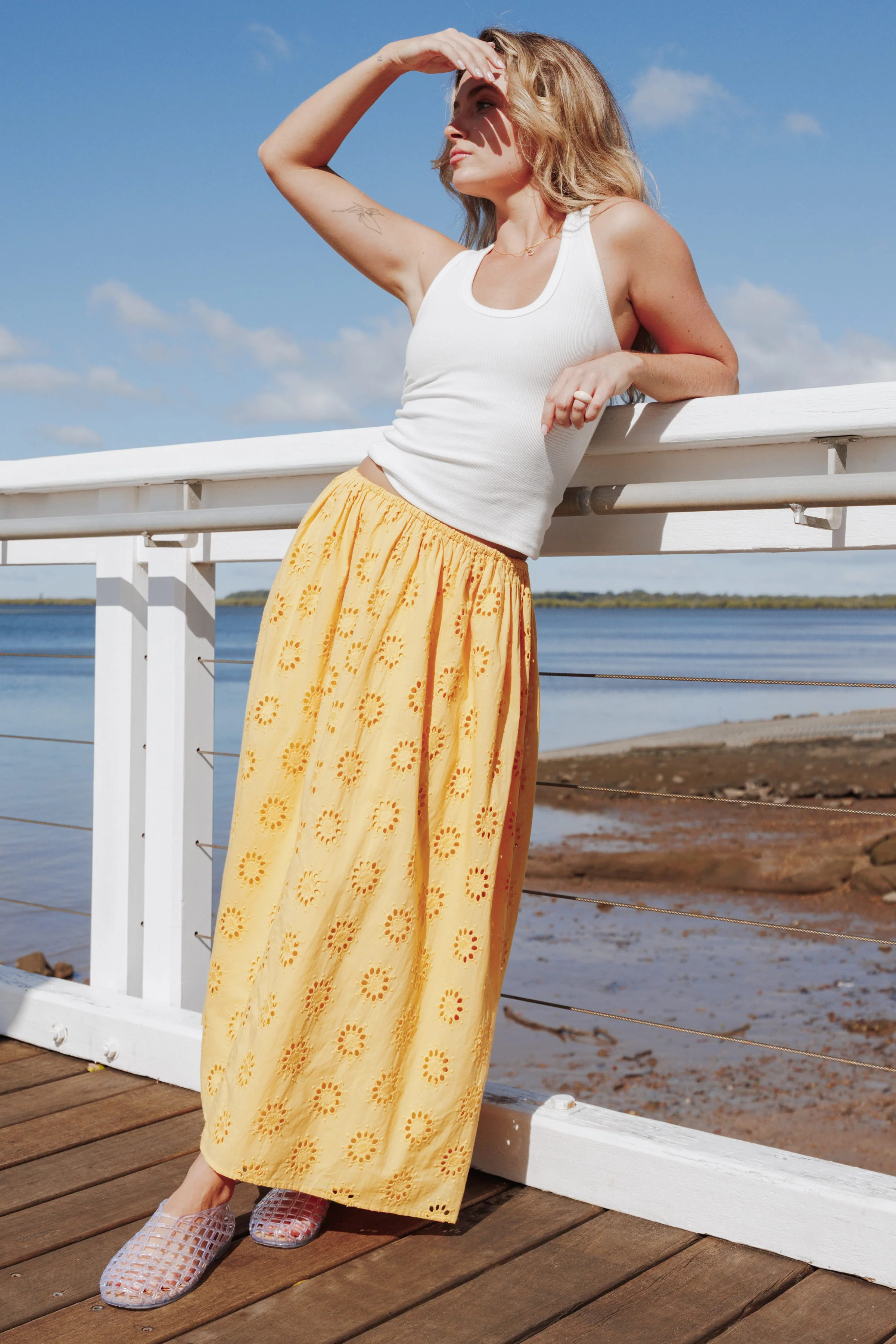 Dillon Midi Skirt - Mango | Petal & Pup (US)