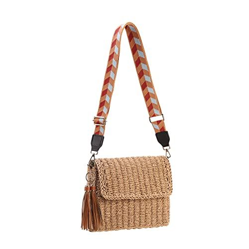 YXILEE Summer Straw Shoulder Bag Straw Small Clutch Crossbody Bags for Women Beach Cell Phone Wal... | Amazon (US)