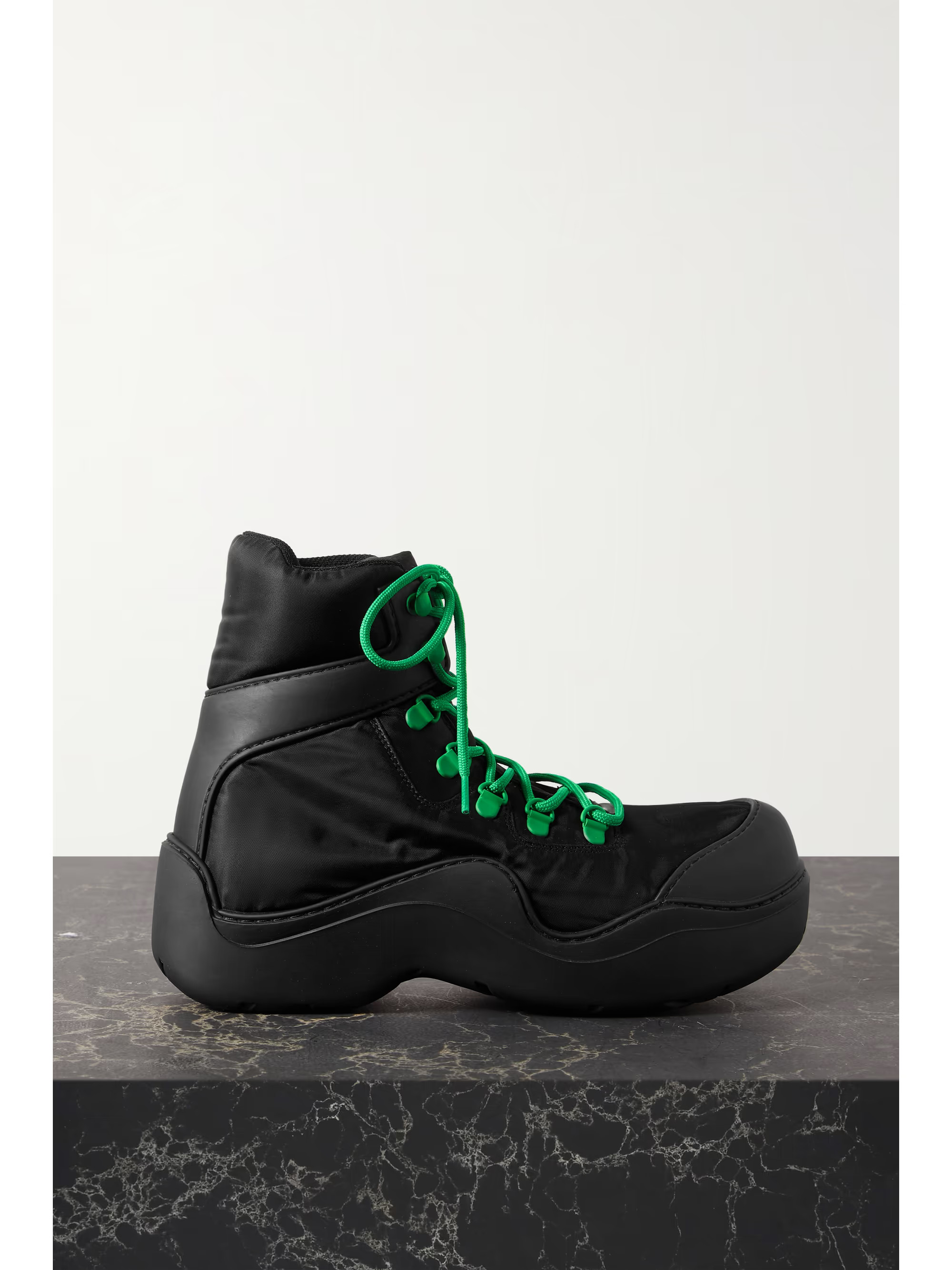 Black Shell and rubber ankle boots | BOTTEGA VENETA | NET-A-PORTER | NET-A-PORTER (US)