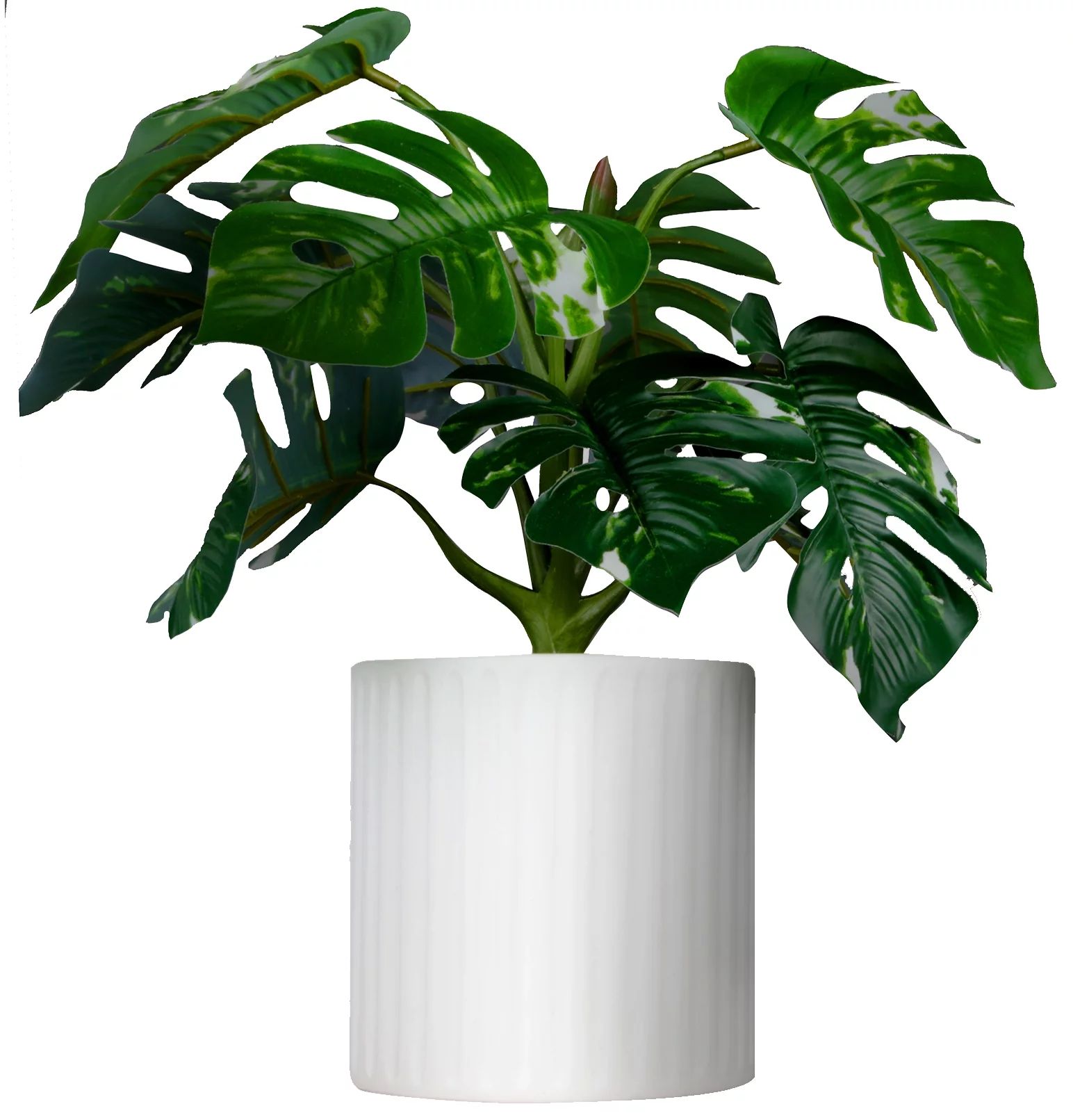 Better Homes and Gardens Artificial  Monstera Plant in White Ceramic  Vase 5 inch x 12 inch - Wal... | Walmart (US)